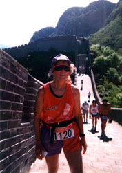 Carolyn on Great Wall, China